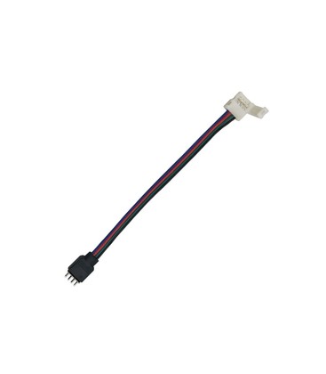 Nærbilde av kobling og pinner for tilkobling av LED-strips til kontroller.