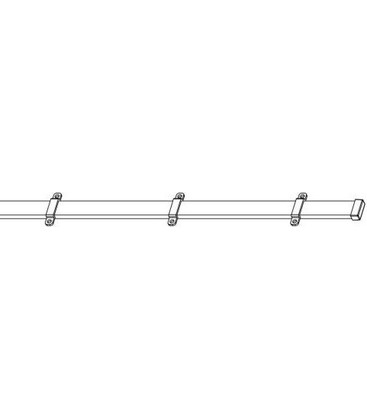 Nærbilde av LED-strip som viser kobberpunkter for korrekt klipping og montering.