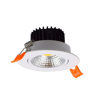 Hvit 3W dimbar downlight som eksempel på armatur man bør ha reserver av.