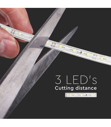 Demonstrasjon av hvordan en LED-strip kan bøyes og tilpasses ulike lengder og hjørner.