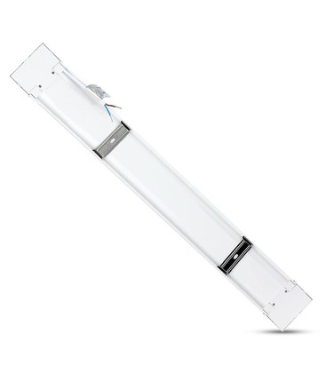 Illustrasjon av hvordan LED-armaturer monteres i lengderetningen for optimalt lys ved polering.